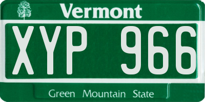 VT license plate XYP966