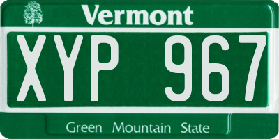 VT license plate XYP967