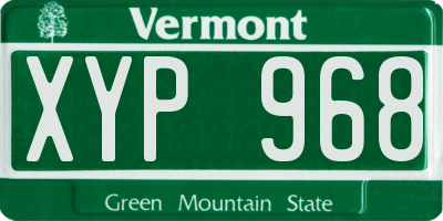 VT license plate XYP968