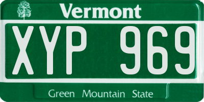 VT license plate XYP969