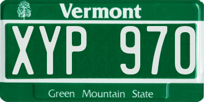 VT license plate XYP970