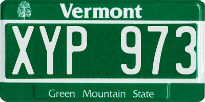 VT license plate XYP973