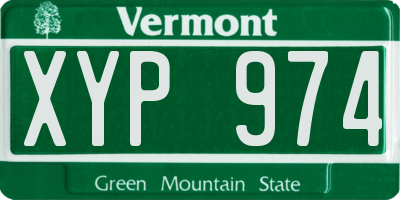 VT license plate XYP974