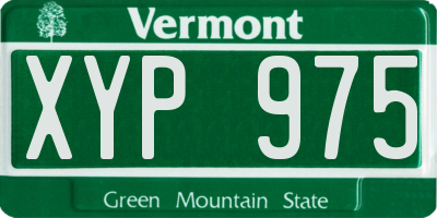 VT license plate XYP975
