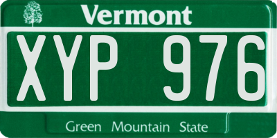 VT license plate XYP976
