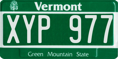 VT license plate XYP977