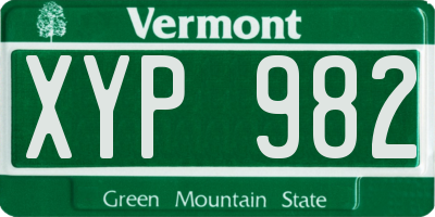 VT license plate XYP982