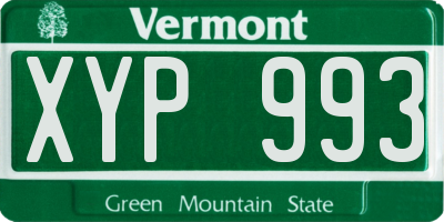VT license plate XYP993