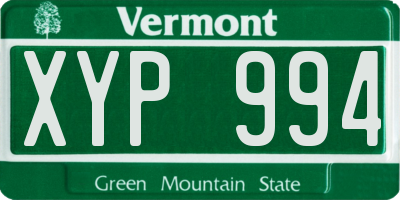 VT license plate XYP994