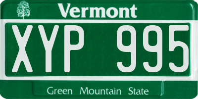 VT license plate XYP995