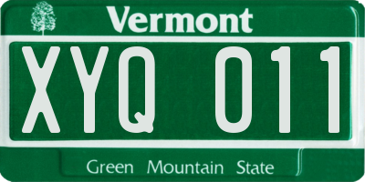 VT license plate XYQ011