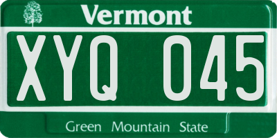 VT license plate XYQ045