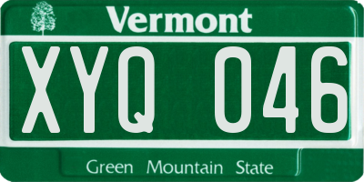 VT license plate XYQ046