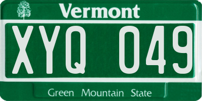 VT license plate XYQ049