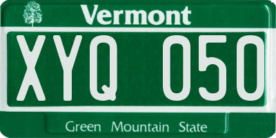 VT license plate XYQ050