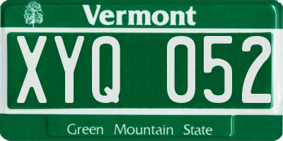 VT license plate XYQ052