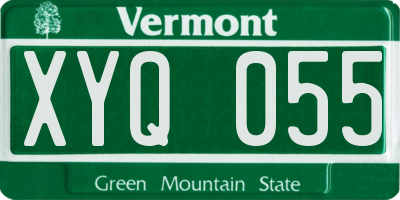 VT license plate XYQ055
