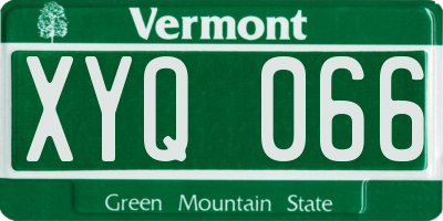 VT license plate XYQ066