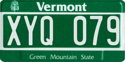 VT license plate XYQ079