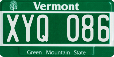 VT license plate XYQ086
