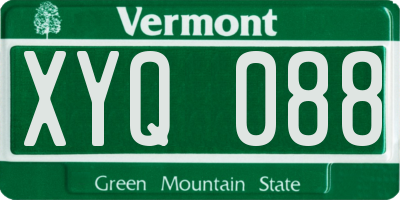 VT license plate XYQ088