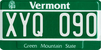 VT license plate XYQ090