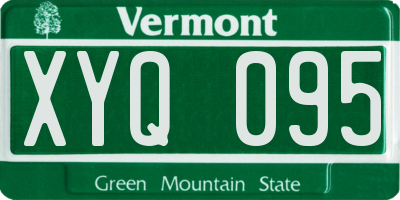 VT license plate XYQ095