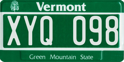 VT license plate XYQ098
