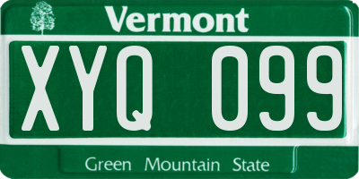 VT license plate XYQ099