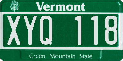 VT license plate XYQ118