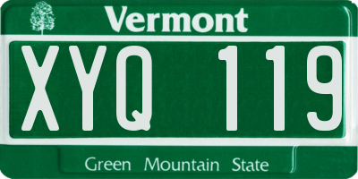 VT license plate XYQ119