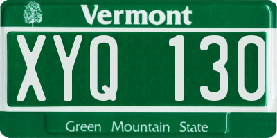 VT license plate XYQ130