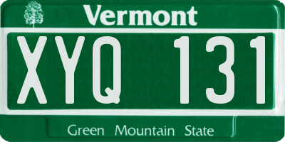 VT license plate XYQ131