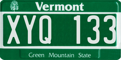 VT license plate XYQ133