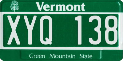 VT license plate XYQ138