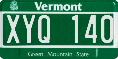 VT license plate XYQ140