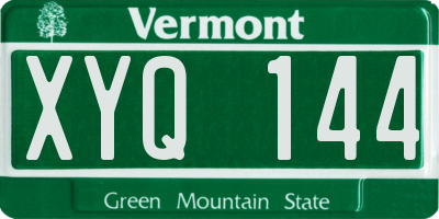 VT license plate XYQ144