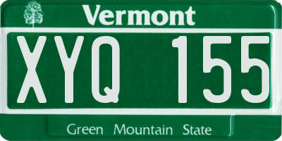 VT license plate XYQ155