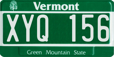 VT license plate XYQ156