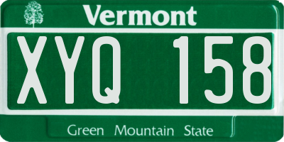 VT license plate XYQ158
