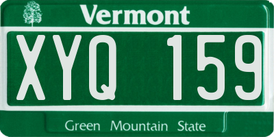VT license plate XYQ159