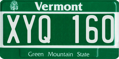 VT license plate XYQ160