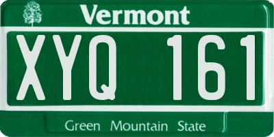 VT license plate XYQ161