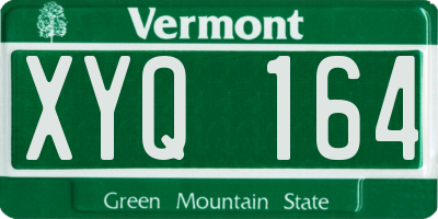 VT license plate XYQ164