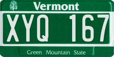 VT license plate XYQ167
