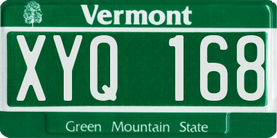 VT license plate XYQ168