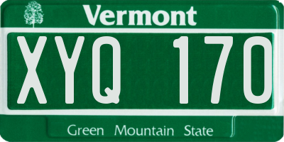 VT license plate XYQ170