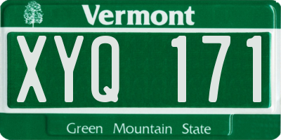 VT license plate XYQ171