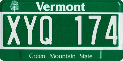 VT license plate XYQ174