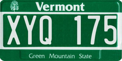 VT license plate XYQ175